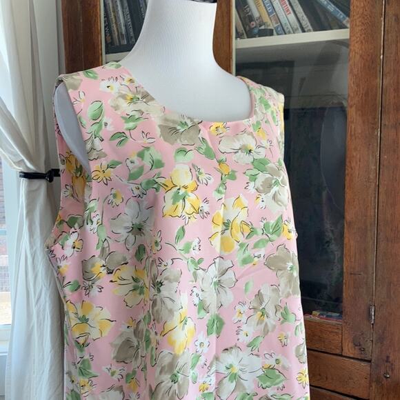 N Touch Pink Floral Print Shell, Size XL - Picture 2 of 7